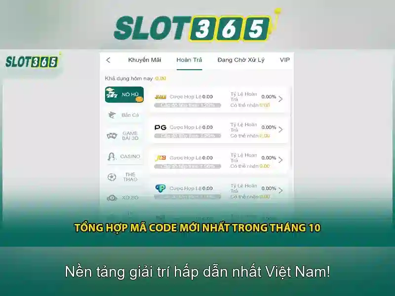 slot365 tặng 200k: trải nghiệm với code Slot365 mới nhất